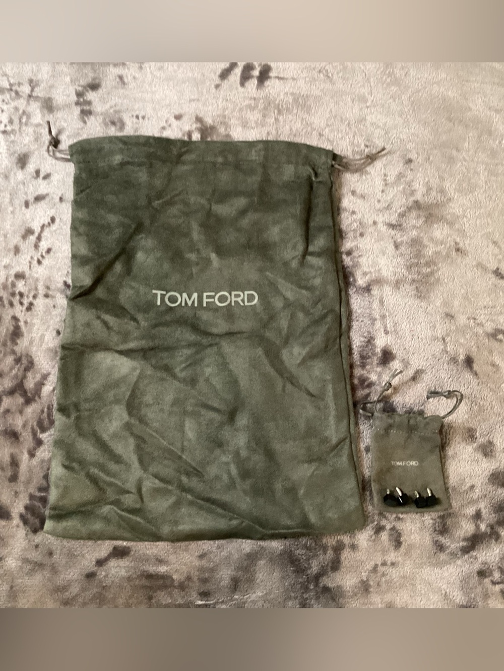 Tom Ford Drawstring Dust Bag with Small dust Bag and 4 Shoe heel Tips